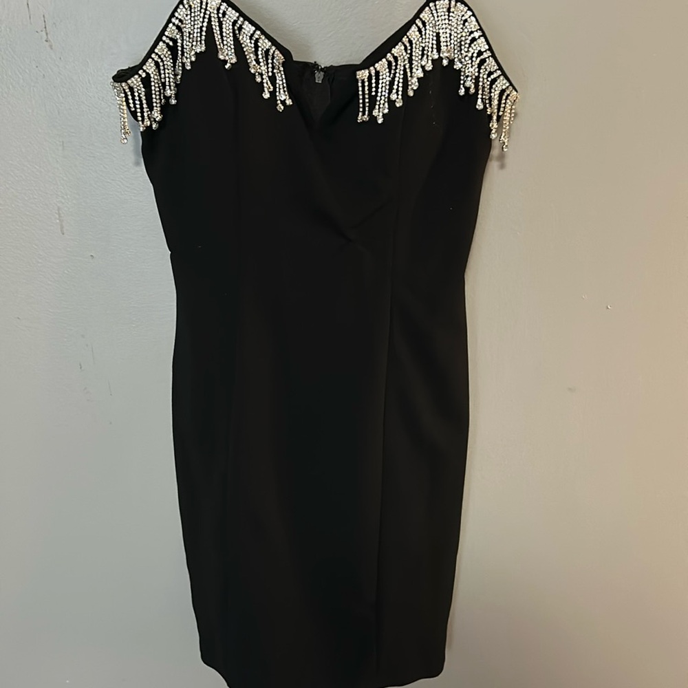 Black semi-formal party dress